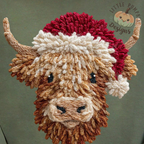 Faux Yarn Highland Cow