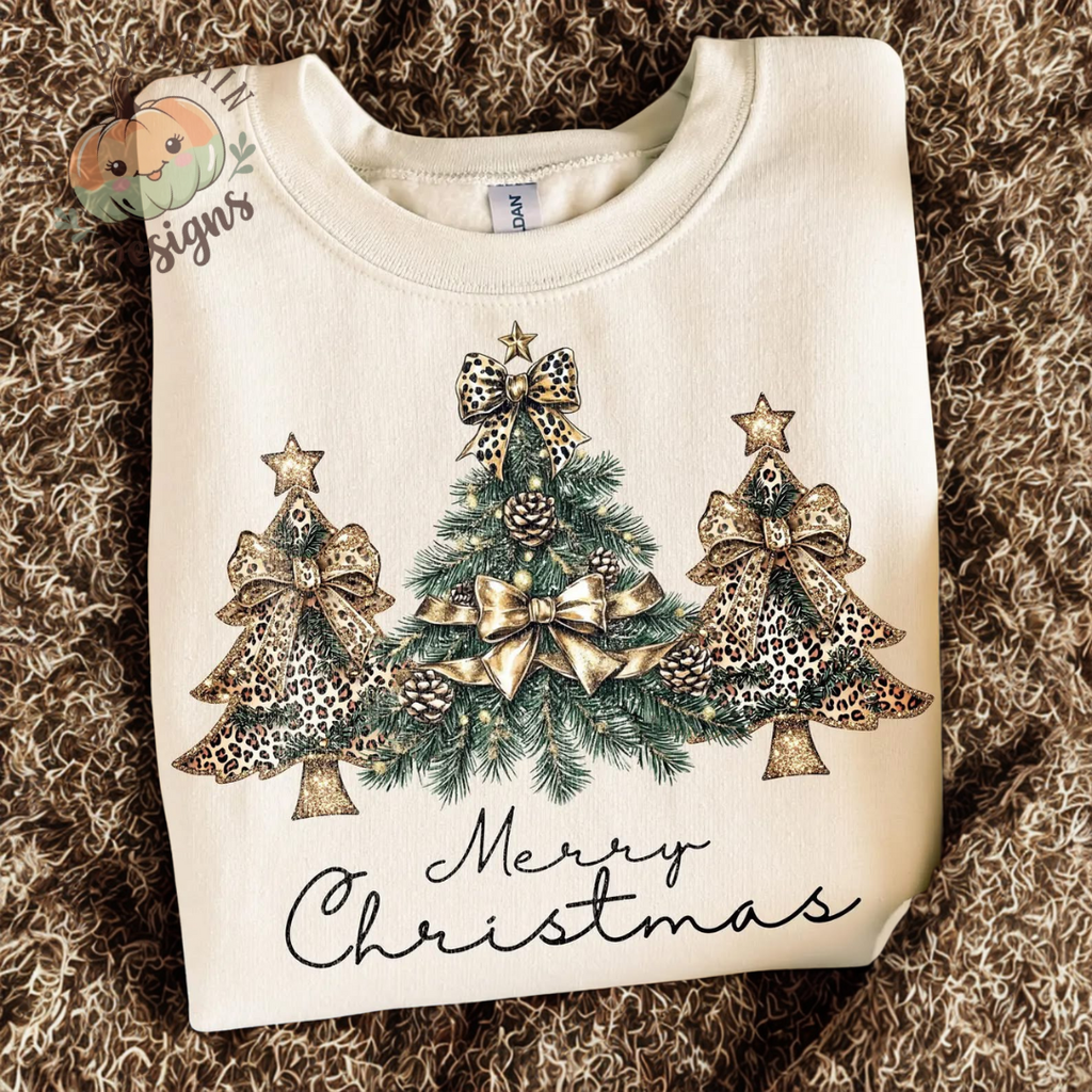 Leopard Trees Merry Christmas